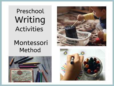 Preschool Writing Activities, Montessori Method