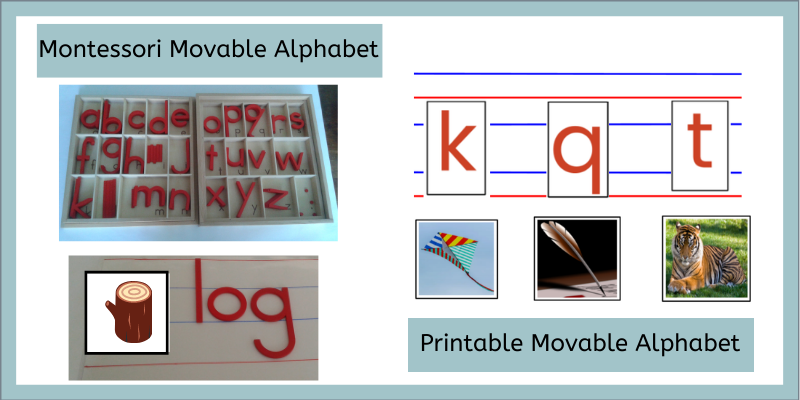 Montessori Movable Alphabet, Real and Printable DIY