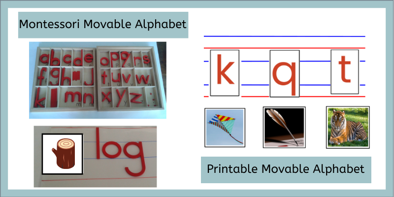 Montessori Movable Alphabet, Real and Printable DIY 