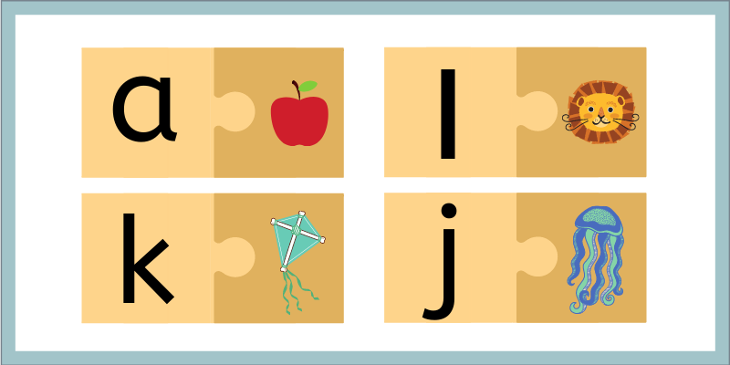 Phonics Puzzles for beginning sounds matching activity