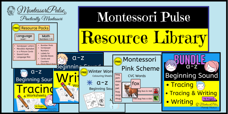 Free Montessori Printables to Download at the Montessori Pulse Resource Library 