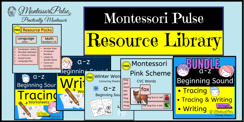 Free Montessori Printables to Download at the Montessori Pulse Resource Library