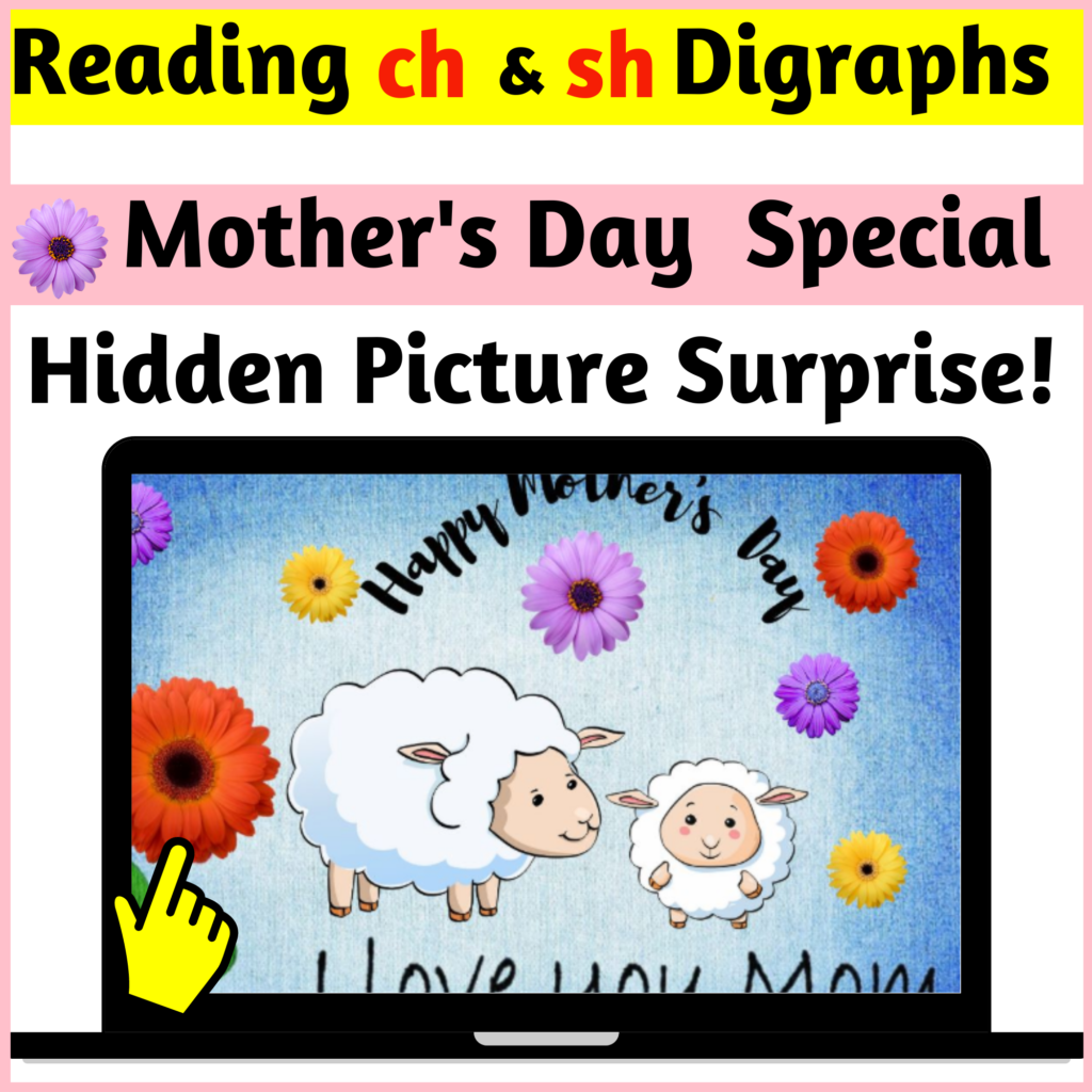 Reading sh & ch digraphs, interactive, digital Boom Learning Activity
