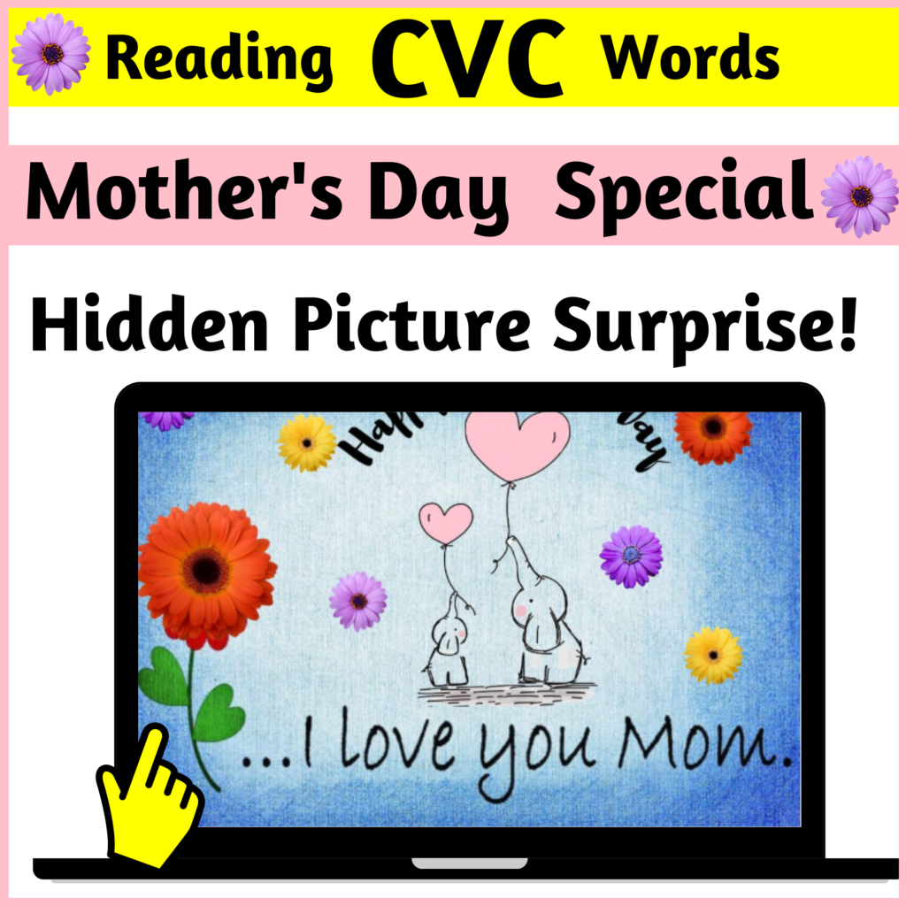 Reading CVC Words Digital Interactive Booms Learning Activity