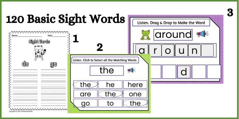 3 Sight Word Activities for Distance Learning 