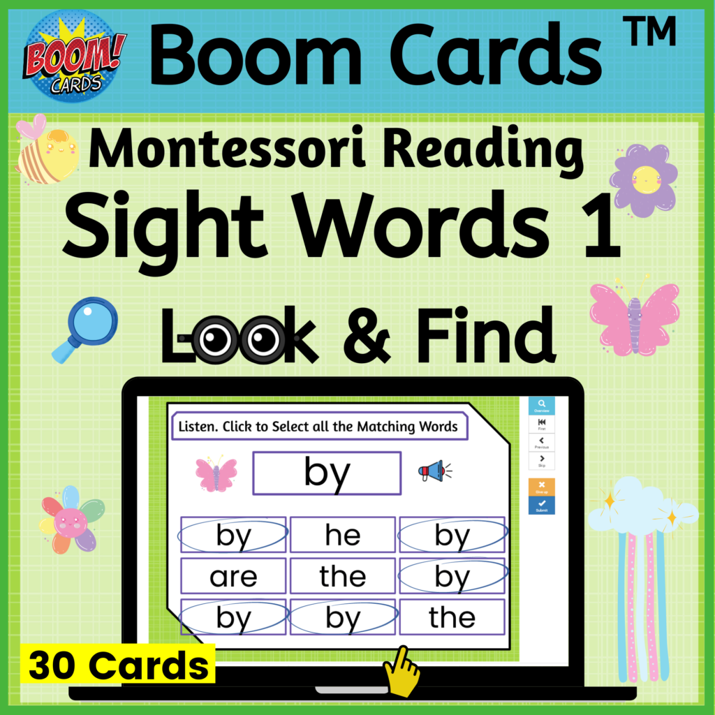Easy Digital Sight Words Practice with Look and Find Boom Cards - Set 1