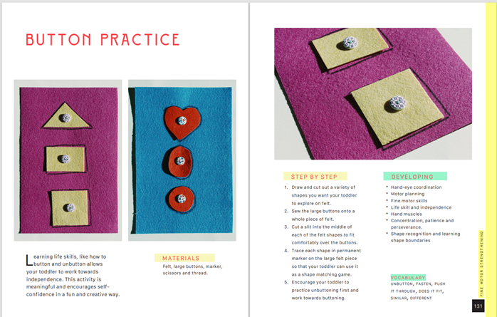 Montessori Practical Life Activity, buttoning and unbuttoning activtity