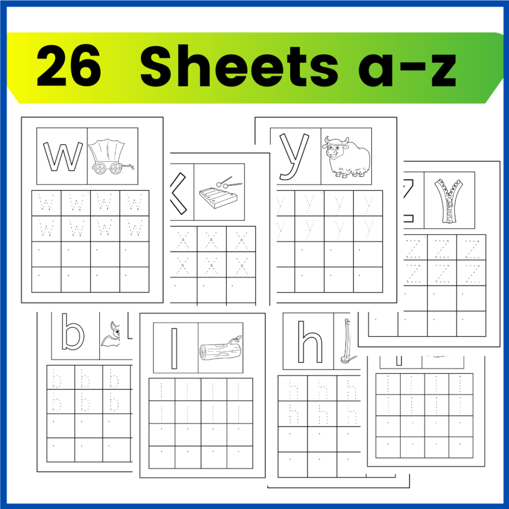 tracing and writing worksheets for preschool and pre-kindergarten writing and alphabet practice