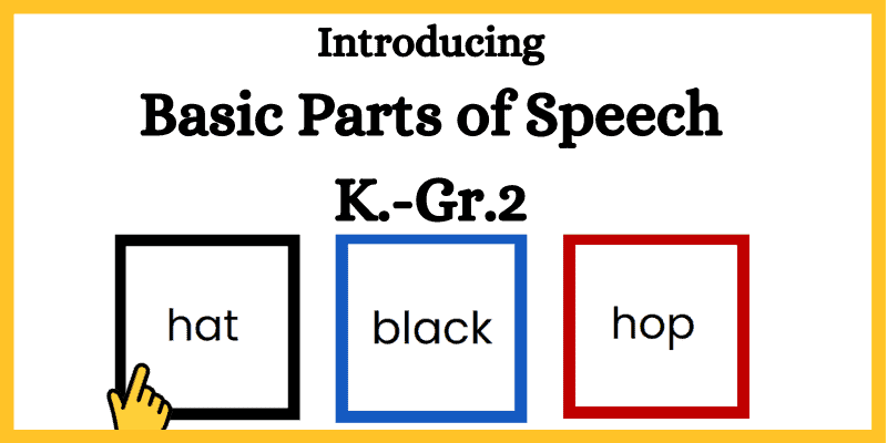 parts of speech for sentence structure