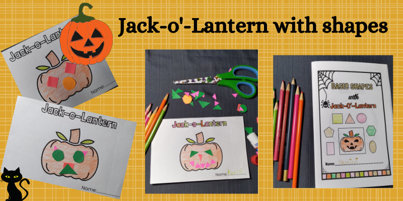halloween jack o lantern with shapes
