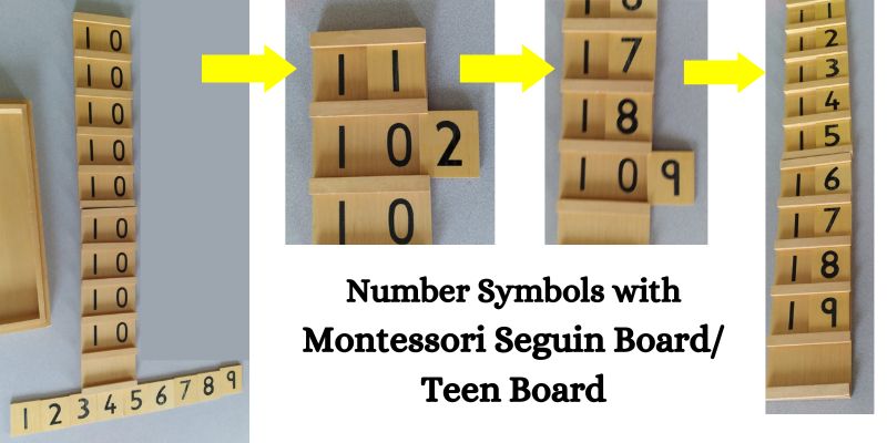 Teen Number Symbols with MOntessori Seguin/Teen Board